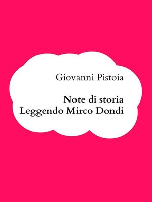 cover image of Note di storia. Leggendo Mirco Dondi